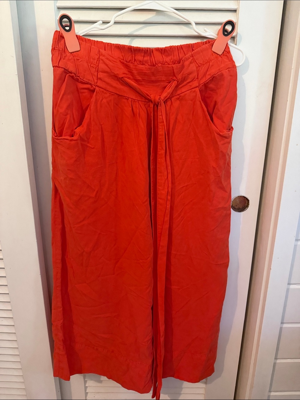 Free People Coral High Rise Elastic-Waist Pants